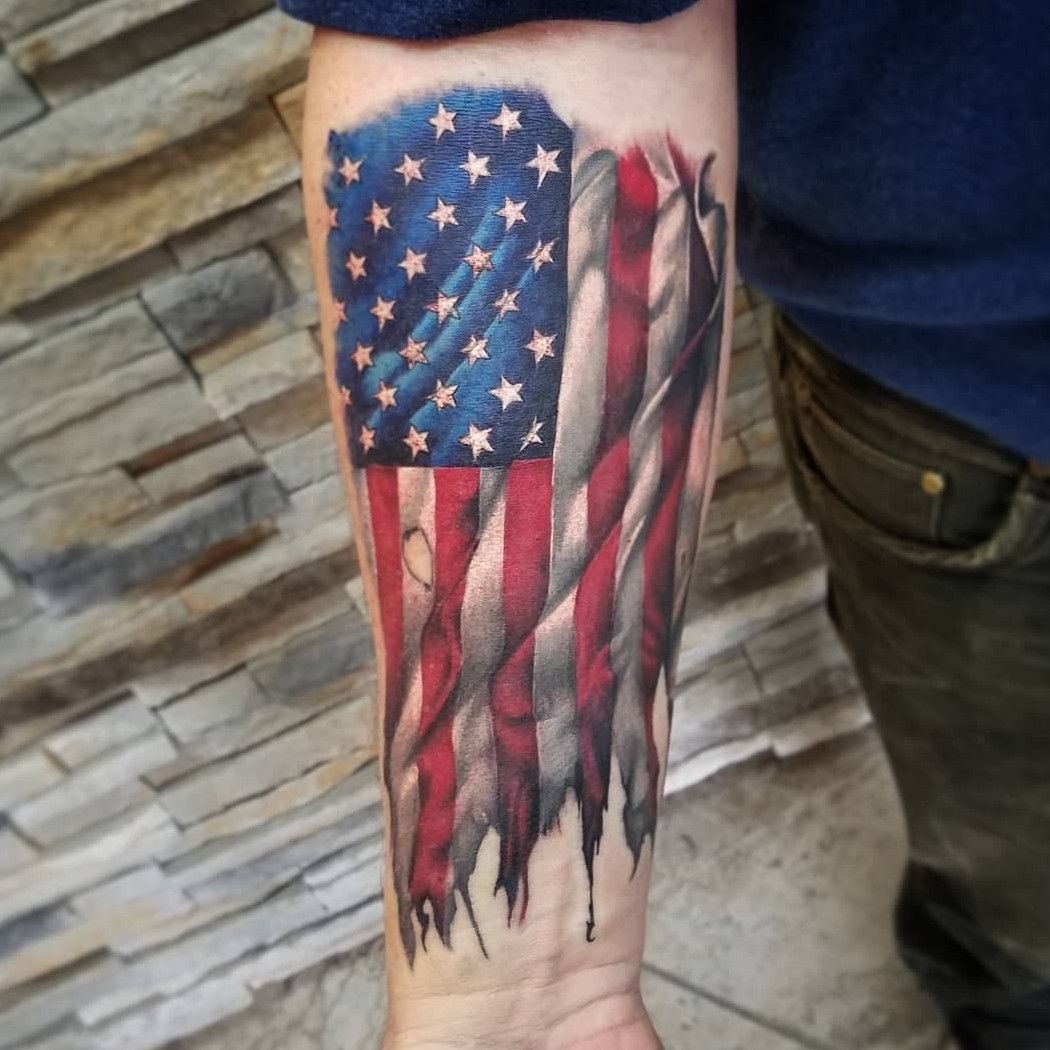 Flag Tattoos And MeaningsFlag Tattoo Designs And IdeasFlag Tattoo  Pictures  HubPages