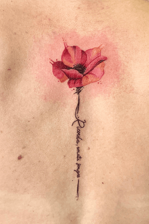 Flower tattoo. Papavero. 