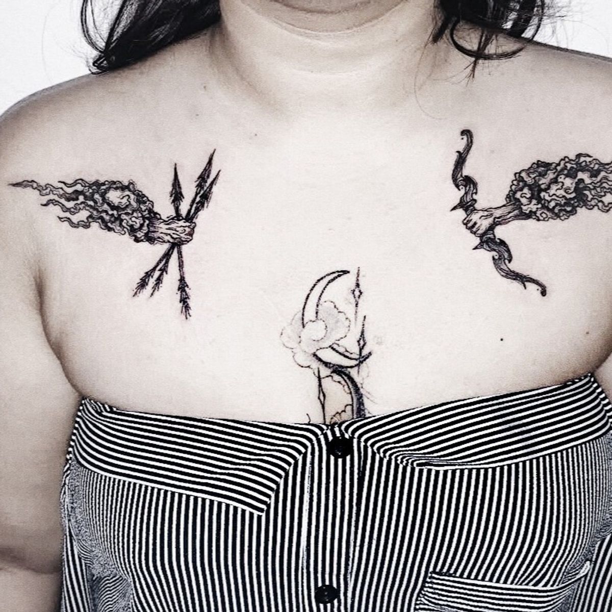 pterodactyl skeleton tattoo