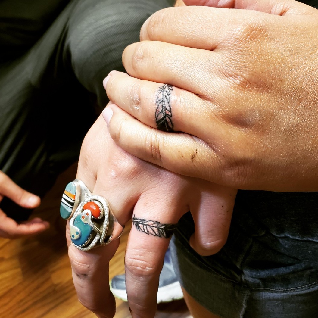 Native american wedding ring on sale tattoos