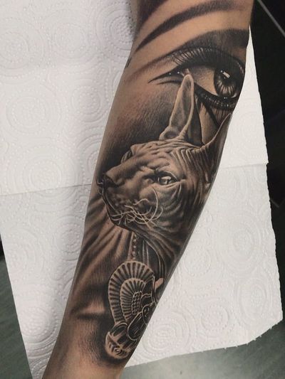 Egyptian tattoo by Borja Puig Linares #BorjaPuigLinares #egyptiantattoo #egyptian #egypt #ancientegypt #culture #ancient #legend #history
