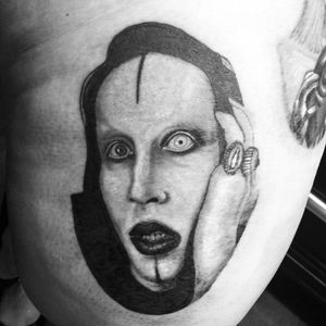 #MarilynManson #portraittattoo #blackandgreytattoo #nyc