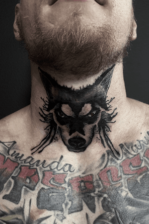 Turned my clients dog into a throat piece 🌚 #nctattooers #nctattoos #nctattooartist #nctattoo #tattoo #tattoos #tattooideas #tattooidea #traditionaltattoo #neotraditionaltattoo #neotraditionaltattooers #ink #inklife #tattoolife #boldwillhold #tattoooftheday #tattoodesign #tattooed #tattooshop #tattooedgirls #tattooedguys #girlswithtattoos #guyswithtattoos #tattoosnob #tattoosleeve #tattooist #tattooing #tattooed #tattooer #hardliferotaries