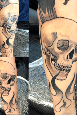 Healed skull tattoo!