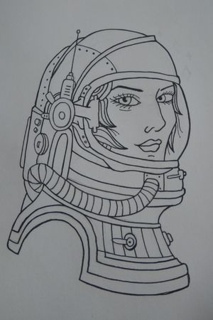 Astronauta Neo Tradicional #neotraditional #oldschool #draw