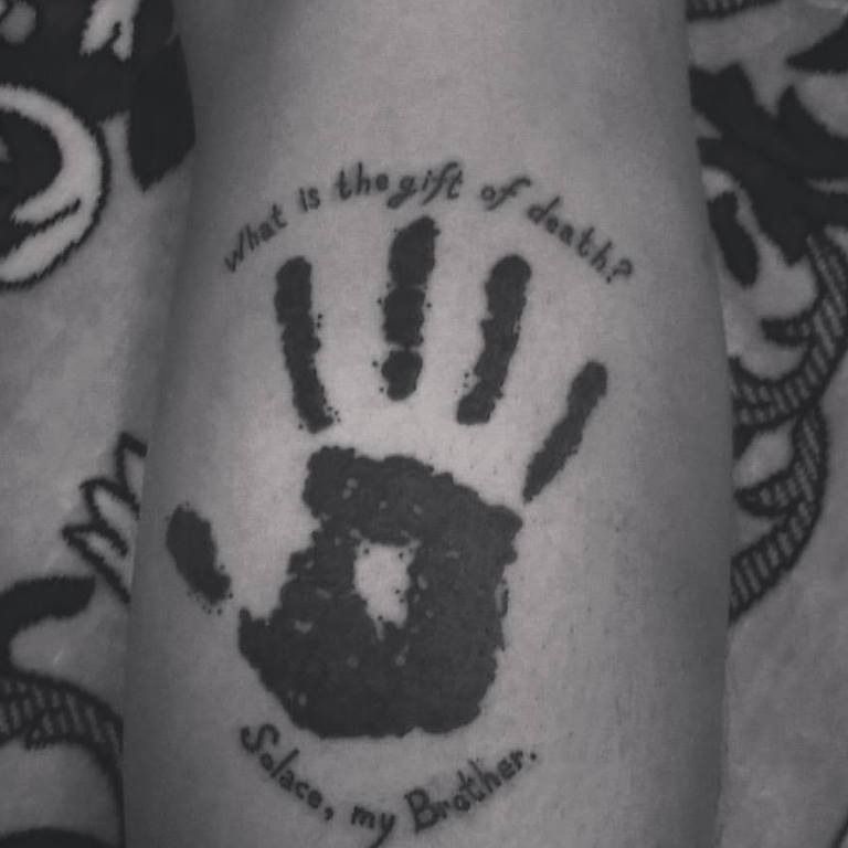 Tattoo uploaded by Cass Lyles  My dark brotherhood tattoo from skyrim Done  by jaywpurdy on instagram  Tattoodo