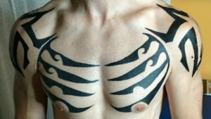 Black Tribal (shoulders + chest) 