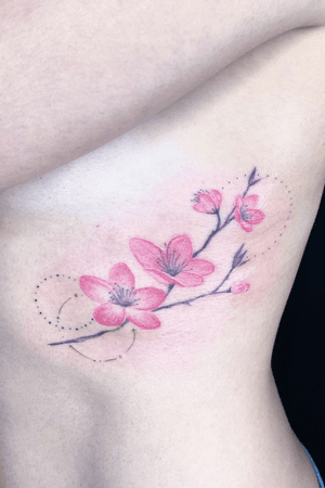 Cherry blossoms on the ribs 