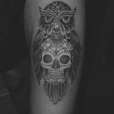 #tattoo #blackwork #linework #dotwork #whippshading #sugarskull #ornamental #symmetry