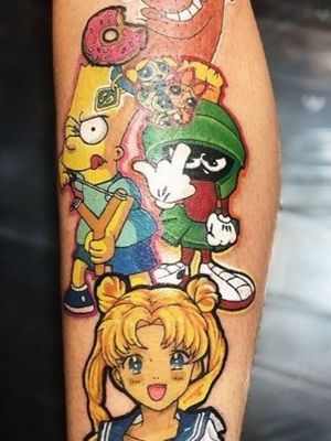 All of our favorite cartoons in tattoo! Tattoo by Raga using @intenzetattooink Bookings and information: 📧 kamikazetattoostudios@gmail.com 📞 WA:+62(0)82235144760 . #intenzepride #kamikazetattoostudio #bali #canggu #kuta #gili #gilitrawangan #tattoos #balitattoo #balitattoostudio #balitattooshop #colortattoos #intenzepride #intenzeink #scoobydoo #scoobydootattoo #sailormoon #sailormoontatttoo #simpsons #simpsonstattoos #powerpuffgirls #powerpuffgirlstattoo #marvinthemartiantattoo #marvinthemartian #cartoon #cartoontattoo