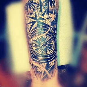 #arm #compass #palmtree #map