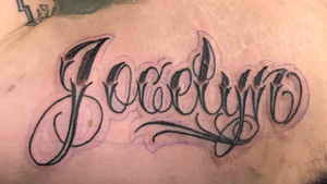 Unfinnished script tattoo. 