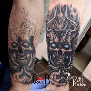 #tattoos #ink #dynamicink @4ih_tattoo #AndreyKruhlou #blackandgray #graywash #Minsk #guestspots #krakow  #coverup  #coveruptattoo  #horrortattoo  #guestspottattoo #guestspot #tattooguestspot #tattooistartmag #tattoorealistic