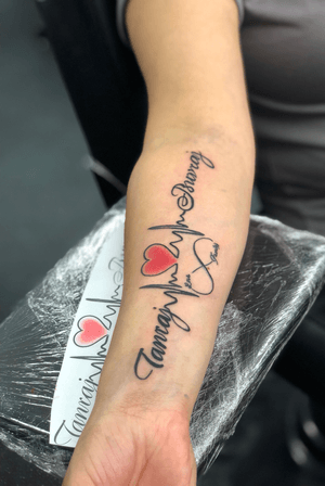 Simple script for a first timer desicating her arm to her two children