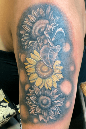 Sunflower qtr sleeve in progress