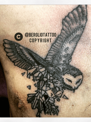 A moon owl... #tattoo #tattoatist #ink #inkqueen #inked #black #owltattoo