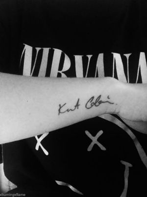 Kurt Cobain's autograph tattoo