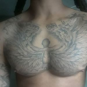Full chest piece. Freehand