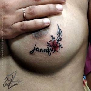 Breast tattoo to keep it private, hidden or discreet. #boob #tattoo #hiddentatts #customtattoo #wheredelhigetsinked #tattooideaformoms #tattooideas 