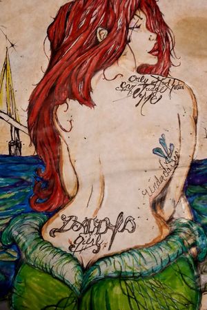 #littlemermaid #underthesea #TheLittleMermaid #disneytattoo #thelittlemermaidtattoo #punklittlemermaid just a little artwork here for the kid in us we all know we want Ariel all grown up
