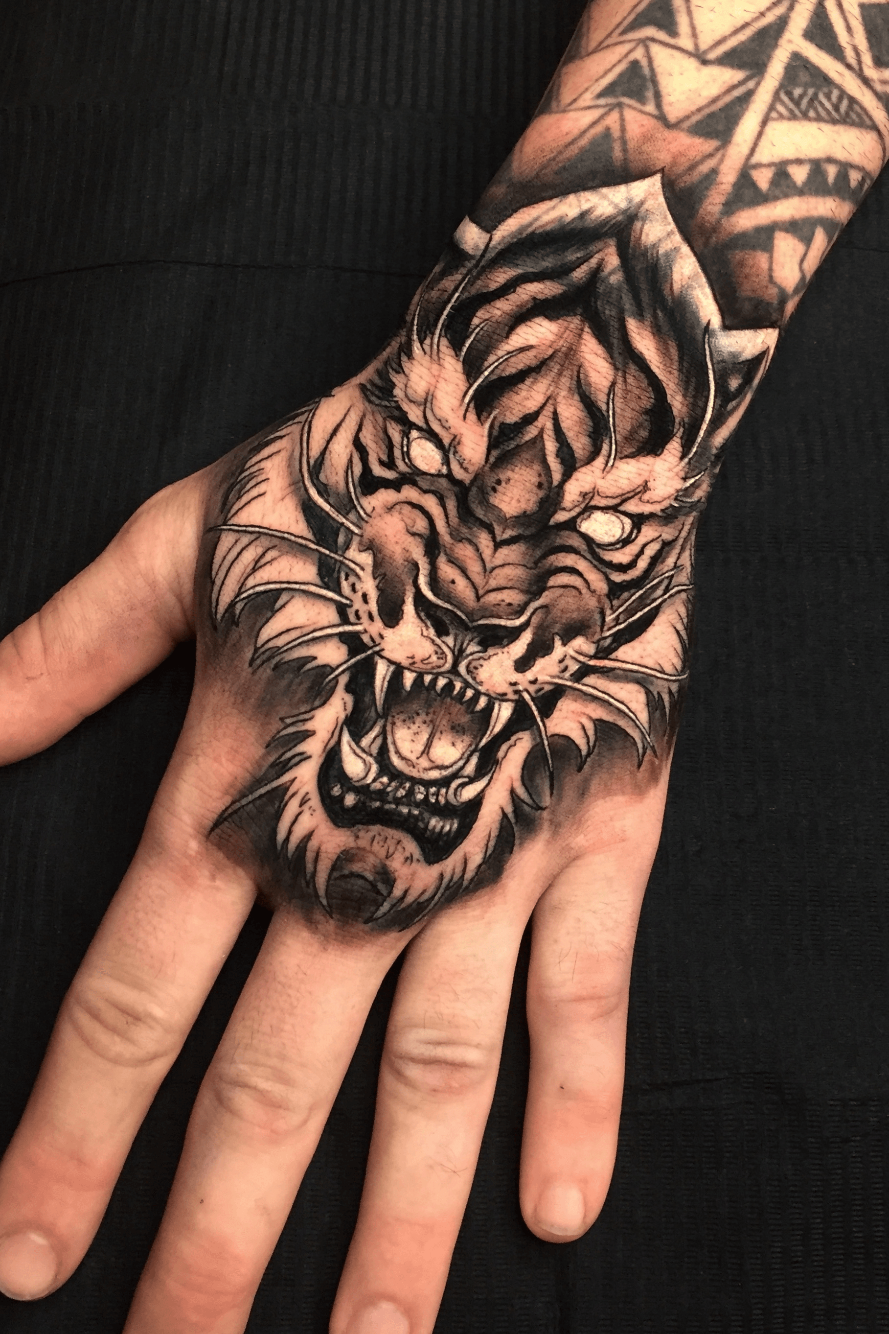 Tattoo uploaded by angel • #tiger #handtattoo • Tattoodo