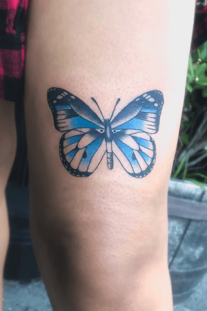 Blue Butterfly Tattoo
