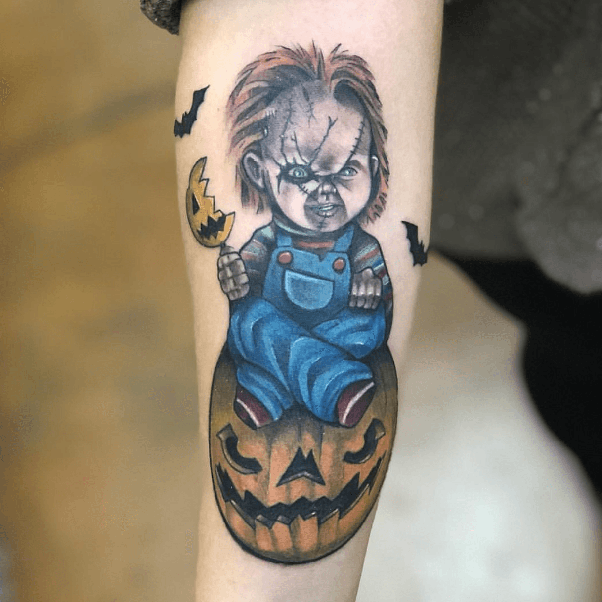 Chucky Tattoo  Pumpkin Tattoo  Realistic Temporary Tattoos   Etsy Hong  Kong  Chucky tattoo Movie tattoos Horror tattoo