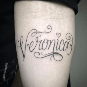 "Veronica"__✍🏼 #freehand#scripttattoo#letteringart#cursive#font#letterstoliveby#scriptkillas#bishoprotary#inkeeze#tattooshop#aspiredink#tattooartist#inkbyjv2017#california#whosnext