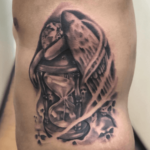 Angel Tattoo ⏳💀#blackandgrey#tattoos#angeltattoo#hourglass#skull#tattoo#bnginksociety#tats#artwork#bishoprotary#inkeeze#davincineedles#tattooshop#aspiredink#california#tattooartist#inkbyjv2018#tats#tattooworld#tatuajes#custom#tatts#ribtattoo#onesession#photooftheday##instagood#whosnext