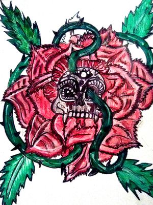 #skull #skulltattoo #skulls #rose #floral 
