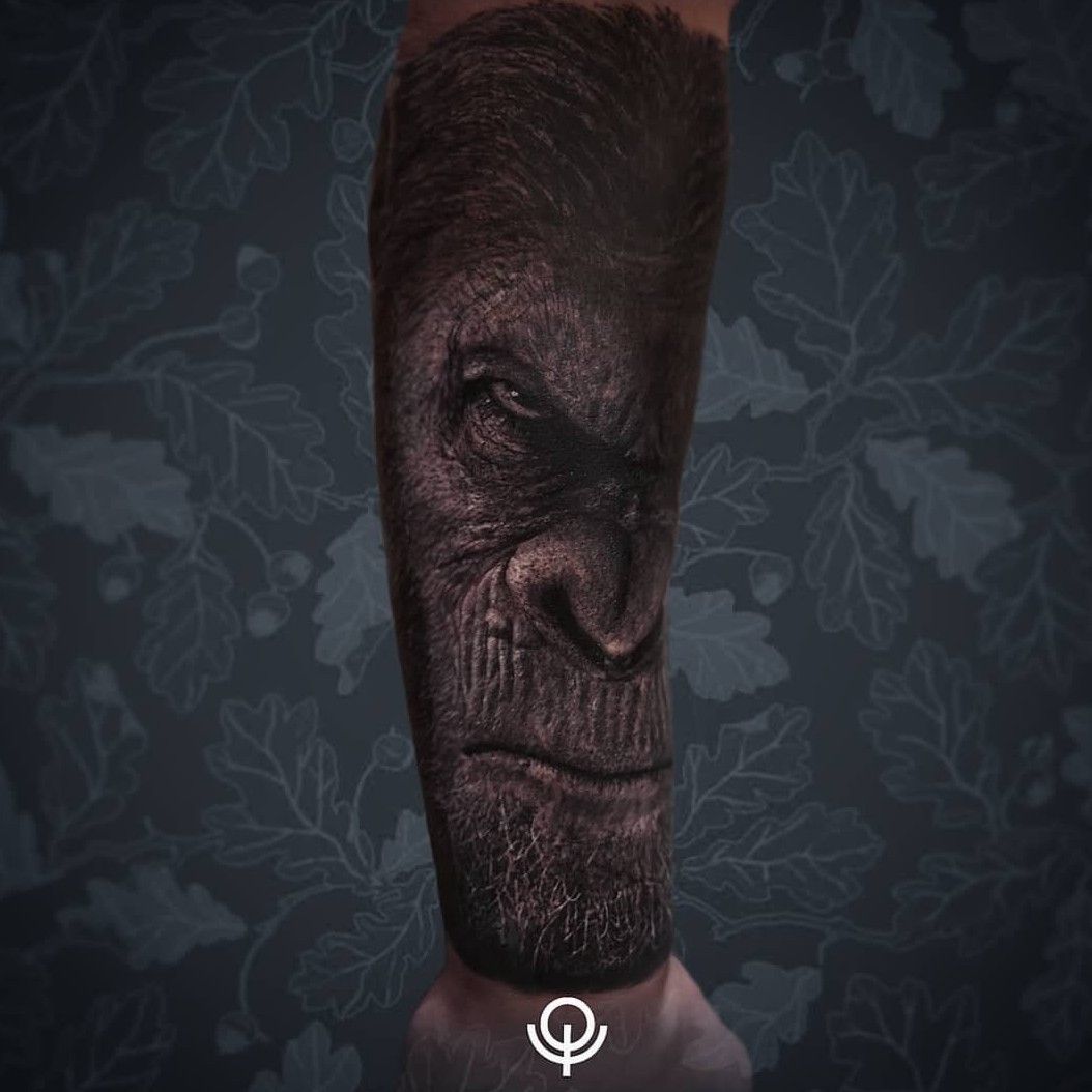 Monkey Caesar tattoo by Qtattoo Lee  Post 12955