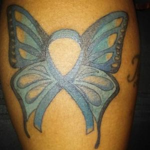 Blue ribbon butterfly#GasHouseInk #423Ink #InkbyT.C.Brody