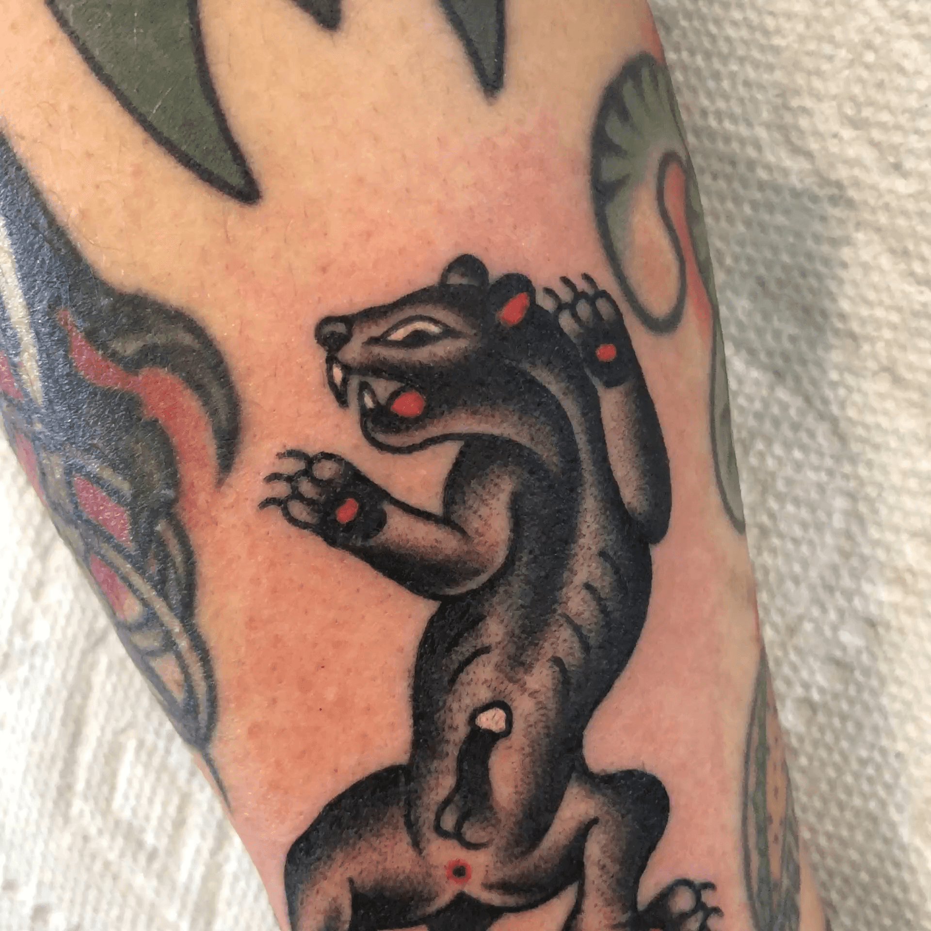 Perfect Panther Cat Tat House of Ink by Ozzy in Venice Beach  rtattoos