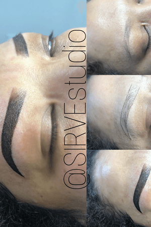 Permanent Makeup is considered COSMETIC TATTOOING. These brows were done with a tattoo machine that runs particularly softer so its fine for your face. Lasts minimum of 3 years before you need a refresher or touch up. They also lighten up 40-50 percent in 7-14 days. Follow @SIRVEstudio on Instagram