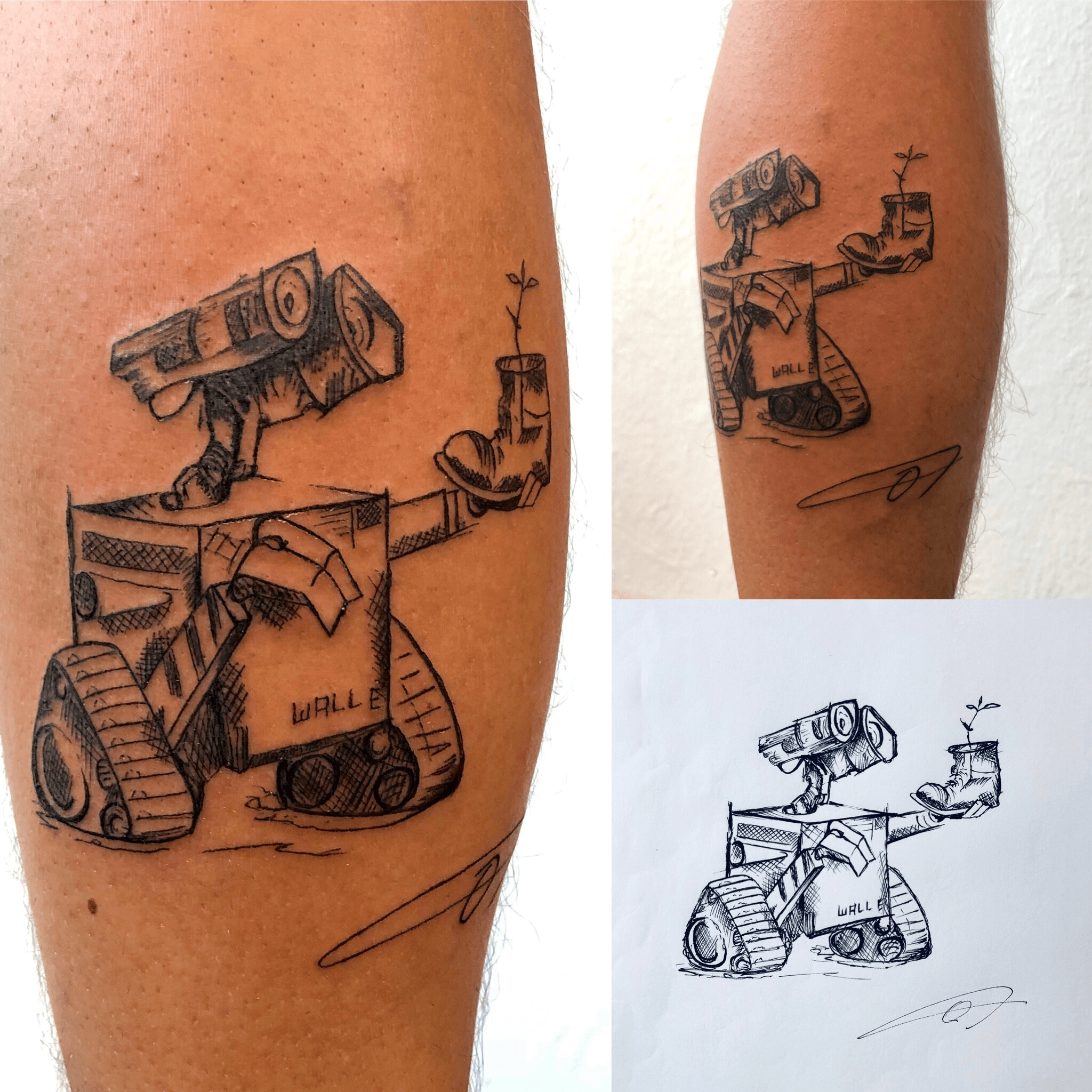 WallE In honor of my son By Manny at Ink Sessions Tattoo in North  Hollywood CA  rtattoos