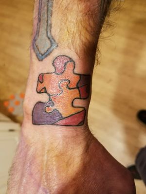 Autism awareness piece I did on my arm for my daughter 