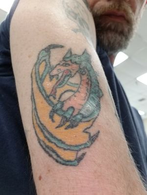 Dragon I did on my arm.