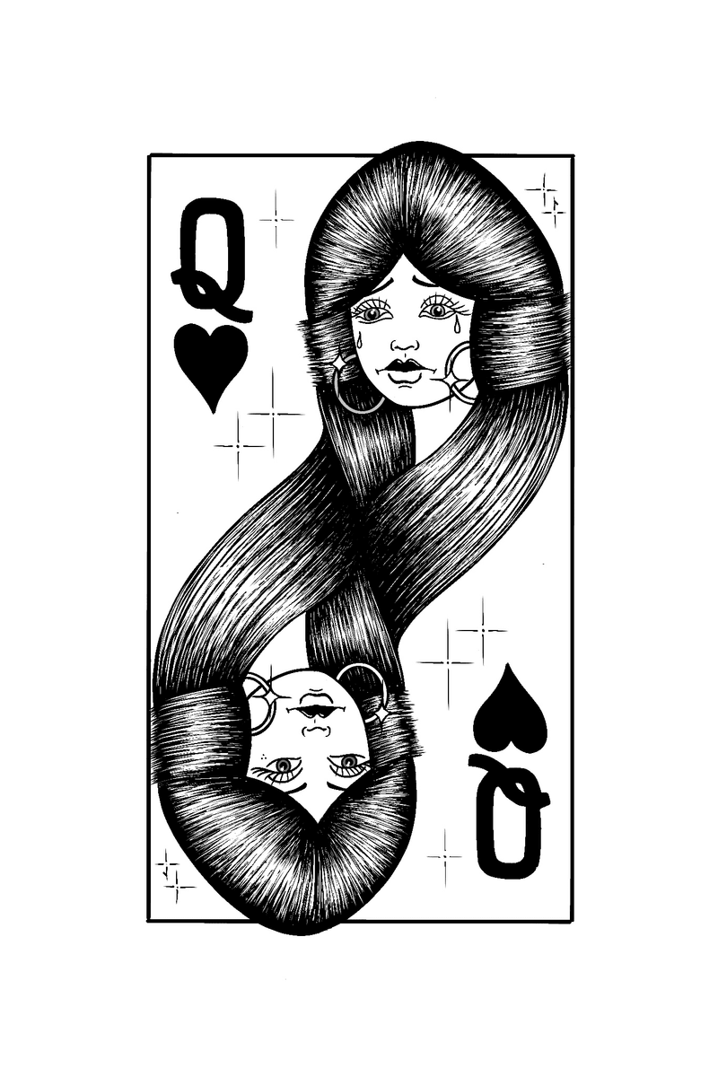 Hyena Tattoos on X: Queen & King Playing Cards by goodnight