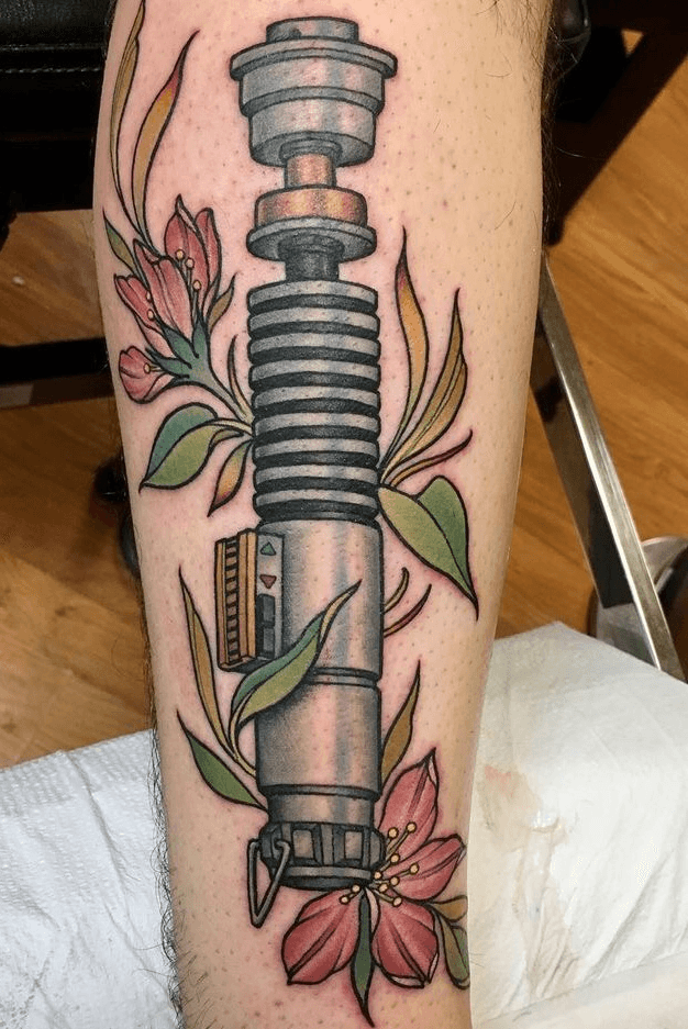 Tattoo uploaded by Dozy  Obi Wan lightsaber  Tattoodo