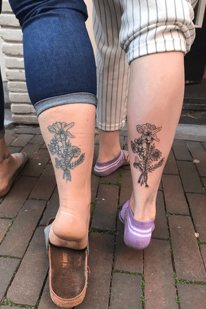 #4 Friendship tattoo’s. Left from 2016, right from 2019. By Jeff Zuidhof, Walk the Line tattoo shop, Vlissingen 