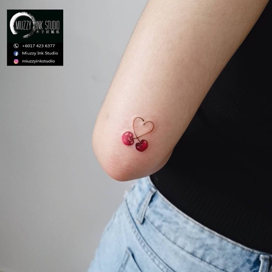 Waterproof Temporary Tattoo Sticker New Craft Cute Cherry Tattoo Flash  Tattoo Arm Female   AliExpress Mobile