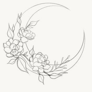 Moon with flowers found on Pinterest
