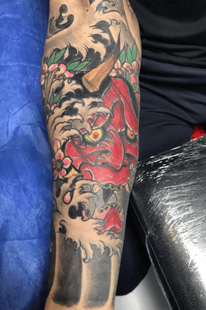 Hanya tattoo, detail of a full sleeve tattoo citas en edwardtattoo13@gmail.com o whatsapp al 640036355 #irezumi #hanya #japanesetattoo #fullsleevetattoo #traditionaltattoo