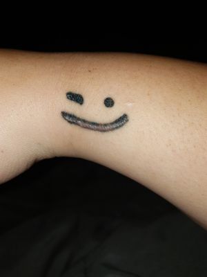 First tattoo, right inner wrist, badly scared