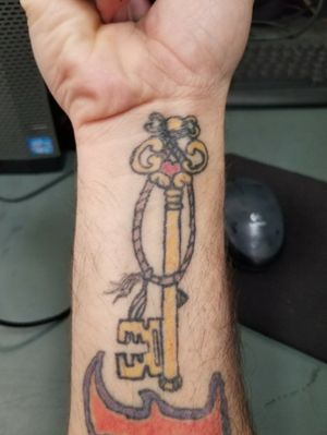 Key I did on my arm.