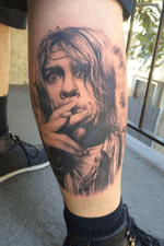 Kurt Cobain. I love doing black and gray portraits