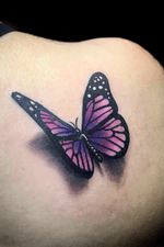 3D Color butterfly tattoo by Kimmy Tan