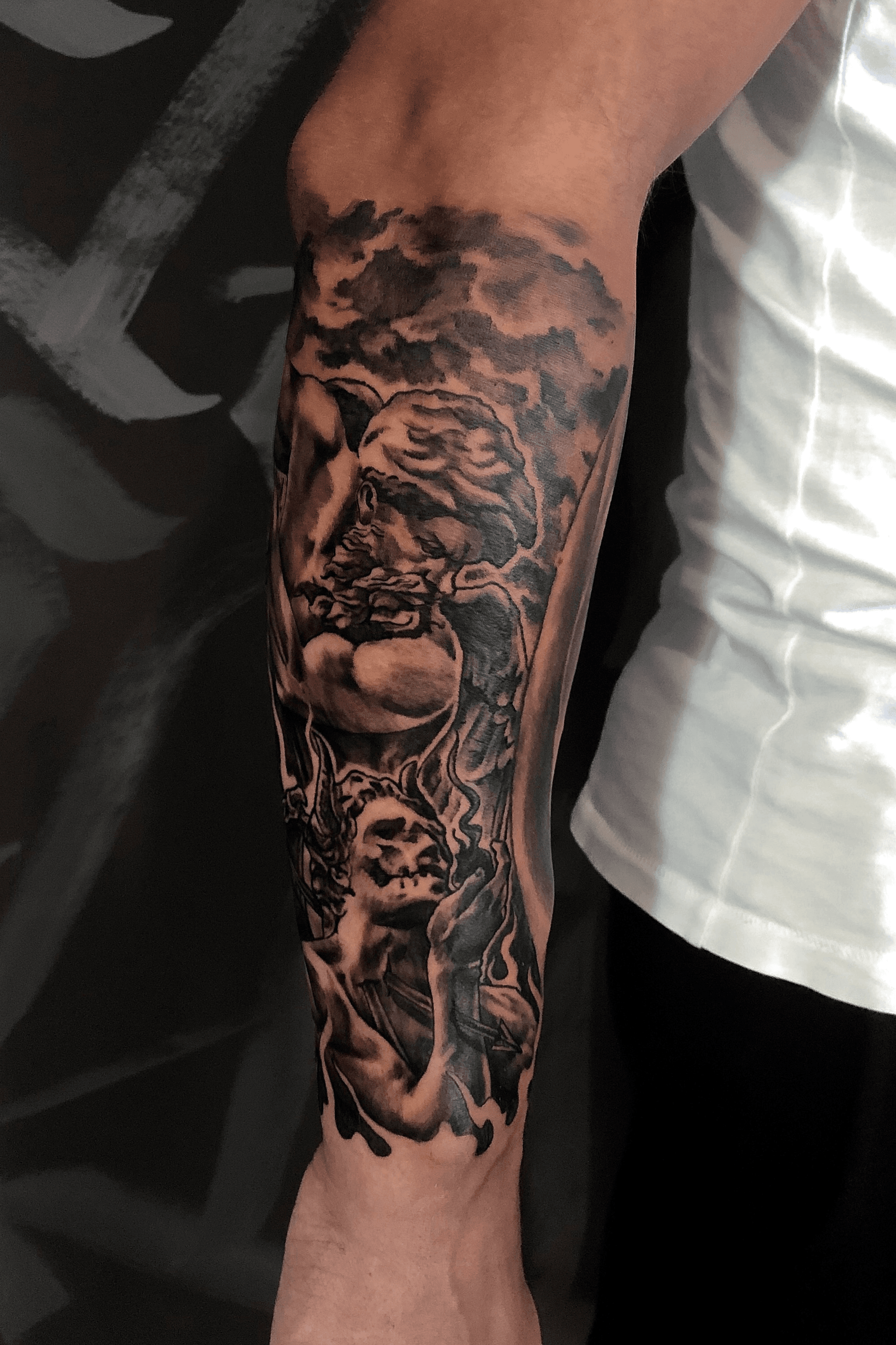 Good Evil Tattoo Commission By Mat  फट शयर