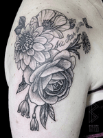 Floral blackwork tattoo. I would love to do more like this 