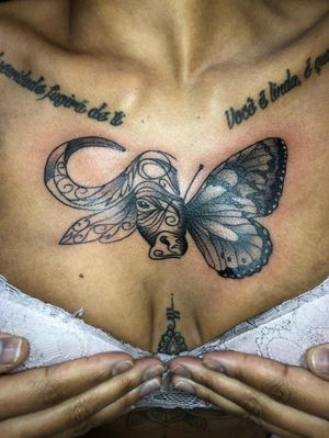 Tattoo Black work borboleta